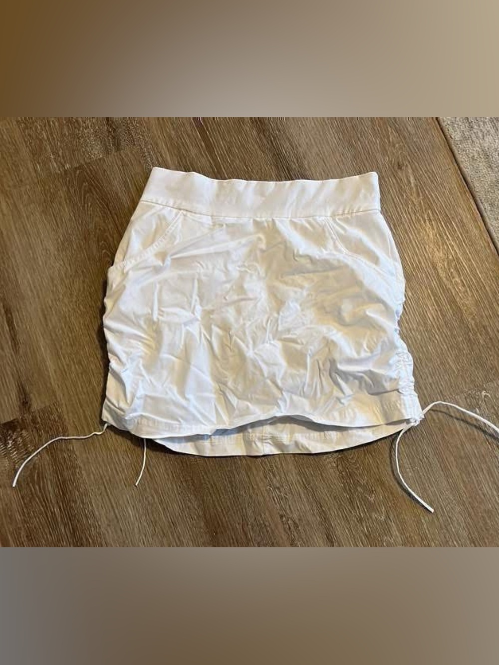 Columbia White Drawstring Active Skort
